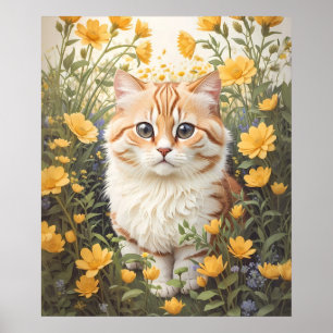 Cute Munchkin- och Butterkoppsblommor Poster