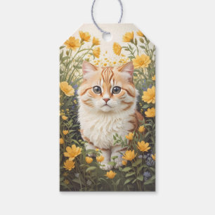 Cute Munchkin- och Butterkoppsblommor Presentetikett