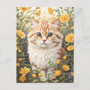 Cute Munchkin- och Butterkoppsblommor Vykort