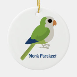 Cute Munk Parakeet Julgransprydnad Keramik