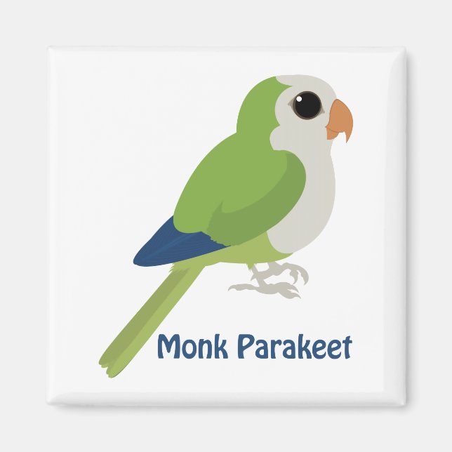 Cute Munk Parakeet Magnet (Framsidan)