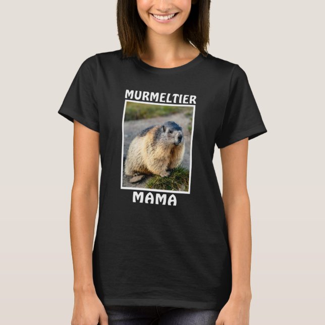 Cute Murmeltier Mamma for Murmeltier T Shirt (Framsida)