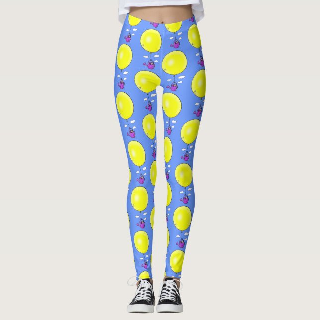 Cute-mus i vattenburk med ballongtecknad leggings (Framsida)