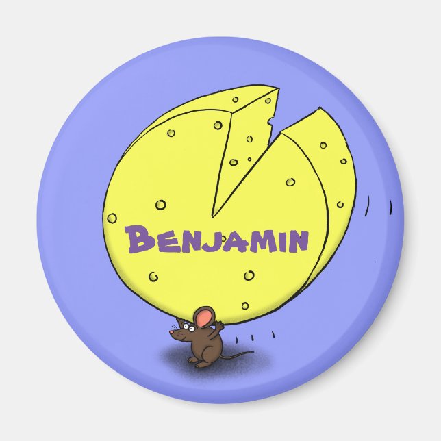 Cute-mus med illustration av ostens tecknad magnet (Framsidan)