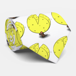 Cute-mus med illustration av ostens tecknad slips