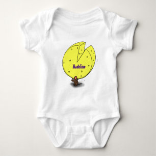 Cute-mus med illustration av ostens tecknad t shirt