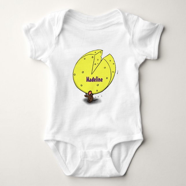 Cute-mus med illustration av ostens tecknad t shirt (Framsida)