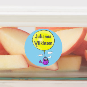 Cute-mus med tecknad för ballongpersonlig klistermärke