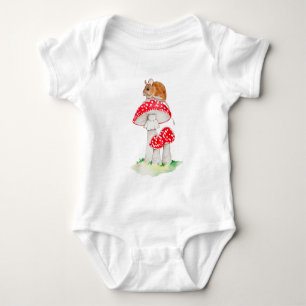 Cute-mus på flygagariska vattenfärger t shirt