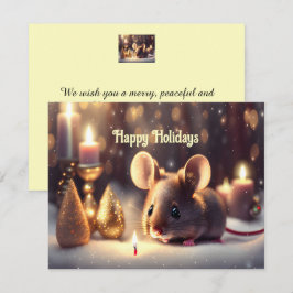 Cute-musen firar jul - Helgdag Card