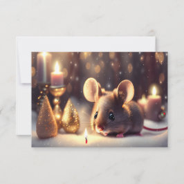Cute-musen firar jul - jul Party Inbjudningar