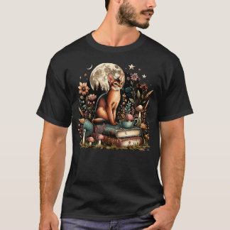 Cute Mushroom Cottagecore Aesthetic Abyssinian Cat T Shirt