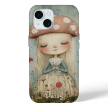 Cute Mushroom Fairy in a Flower Meadow Anpassnings