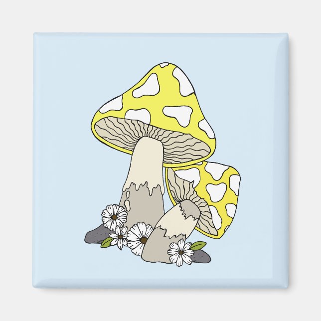 Cute Mushroom Fridge Magnet (Framsidan)