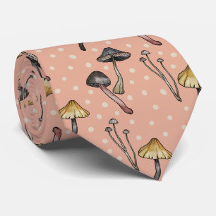 Cute Mushroom Fungi Mönster Neck Tie Slips
