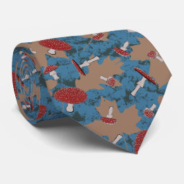 Cute Mushroom Fungi Mönster Neck Tie Slips