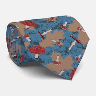 Cute Mushroom Fungi Mönster Neck Tie Slips