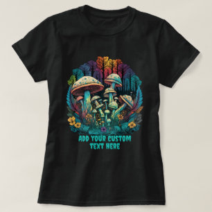 Cute Mushroom House Blommigt, Mushroom Älskare T Shirt