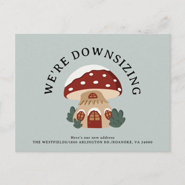 Cute Mushroom House, som nedgraderar ny Flytta för Meddelande Vykort (Framsida)