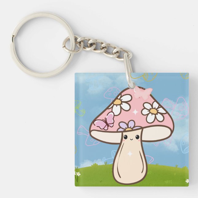 Cute Mushroom Keychain (Framsidan)
