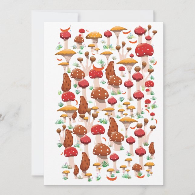 Cute Mushroom Mönster (Framsida)