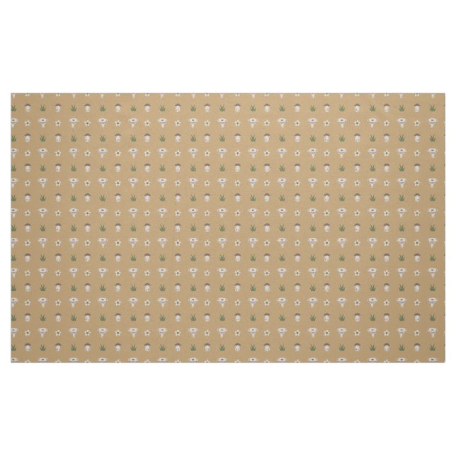 Cute Mushroom Mönster Fabric Tyg (Fat Quarter)