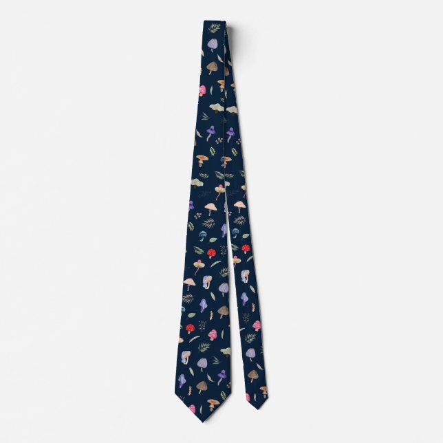 Cute Mushroom Mönster Modern Trendig Stil Neck Tie Slips (Framsida)