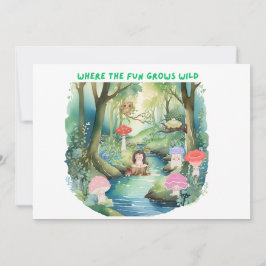 Cute Mushroom People-inbjudan Inbjudningar