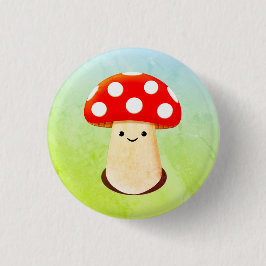 Cute Mushroom Teckning Knapp