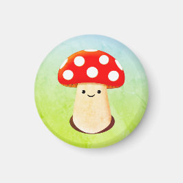 Cute Mushroom Teckning Magnet