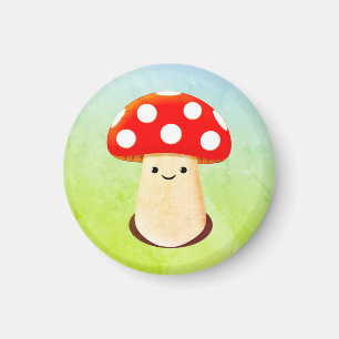 Cute Mushroom Teckning Magnet