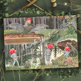 Cute Mushroom Woodland Frog Baby Shower Tack Kort