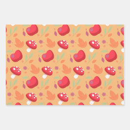 Cute Mushroom Wrapping Papper Lakan | Emma