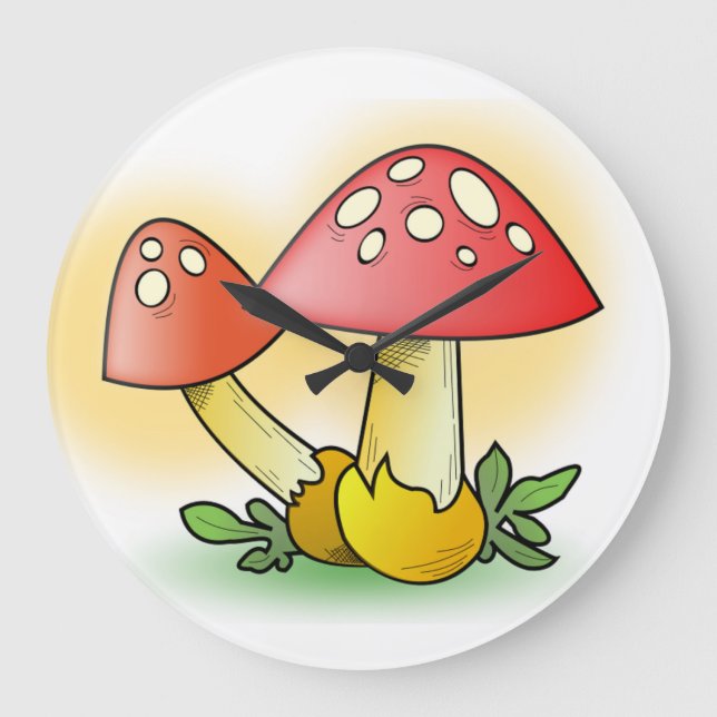 CUTE MUSHROOMS STOR KLOCKA (Framsida)