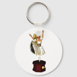 Cute Music Box Dancer Nyckelring