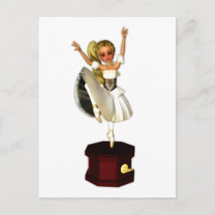 Cute Music Box Dancer Vykort