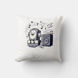 Cute Music Lover – Fun Cartoon Music Pillow Kudde