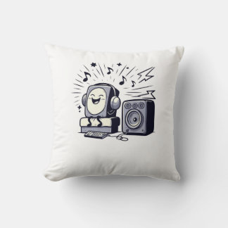 Cute Music Lover – Fun Cartoon Music Pillow Kudde