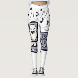 Cute Music Lover – Fun Cartoon Workout Leggings