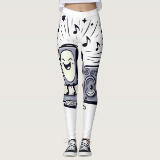 Cute Music Lover – Fun Cartoon Workout Leggings