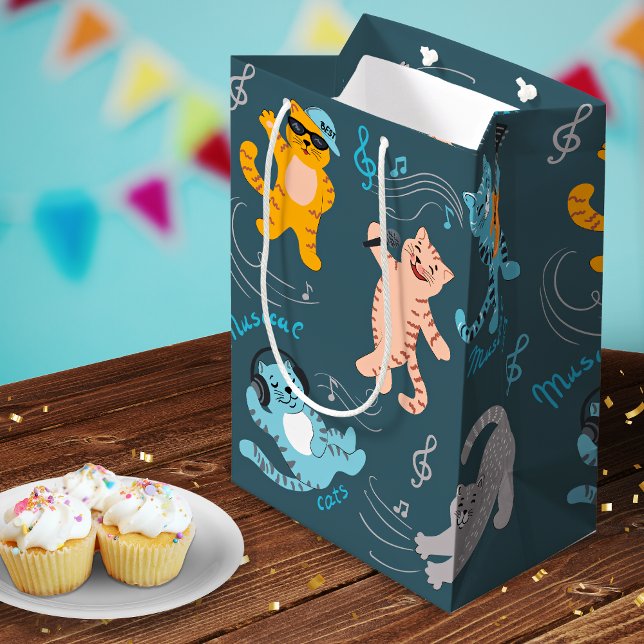 Cute Musical Cats Mönster Barns födelsedag (Skapare uppladdad)