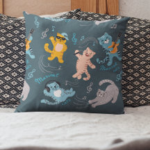 Cute Musical Cats Mönster Kids Bedroom