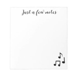 Cute Musical Note Pad Anteckningsblock