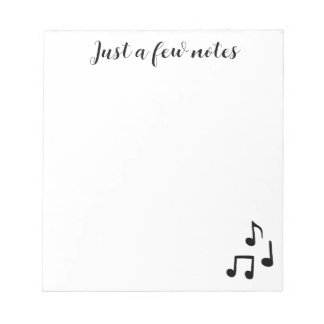 Cute Musical Note Pad Anteckningsblock