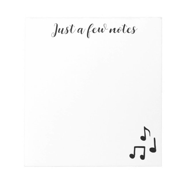 Cute Musical Note Pad Anteckningsblock (Framsida)