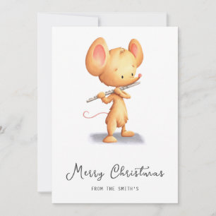 Cute Musician God jul Julkort
