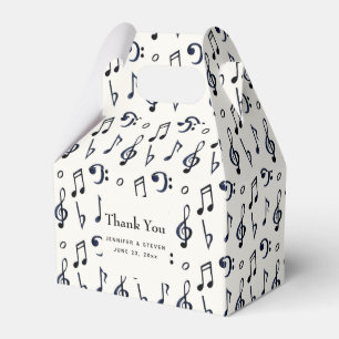 Cute Musik noter Mönster Bröllop Presentaskar