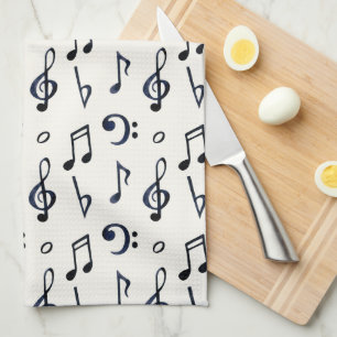 Cute Musik noter Mönster Kökshandduk