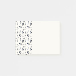 Cute Musik noter Mönster Post-it Block