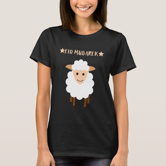 Cute Muslim Lycklig Eid 2022 Eid Al Adha Sheep Eid T Shirt (Framsida)